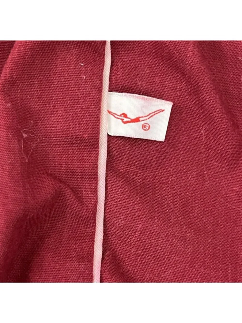 Vintage JANTZEN Swim Trunks Men's 40 Red Lined Shorts Elastic Waist Metal Clasp